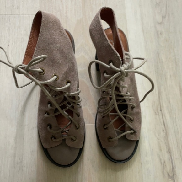 Suede heel sandal boot - Picture 1 of 13